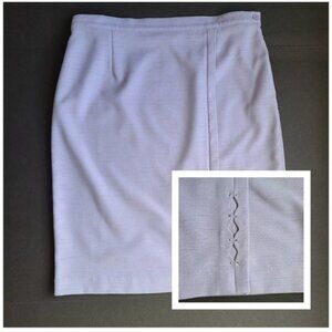 Light Purple Knit Straight Skirt 16 Alfred Dunner Polyester Office Church